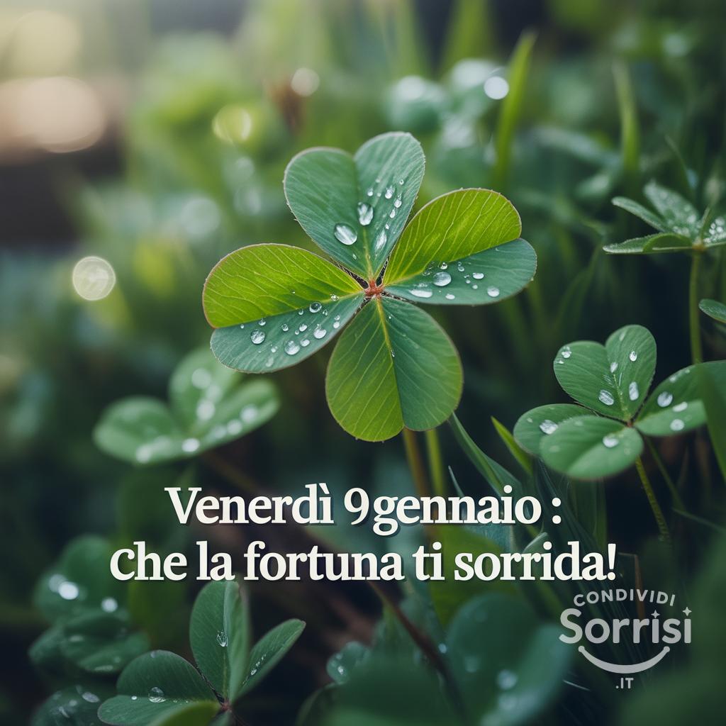 Venerdì 9 gennaio : che la fortuna ti sorrida!