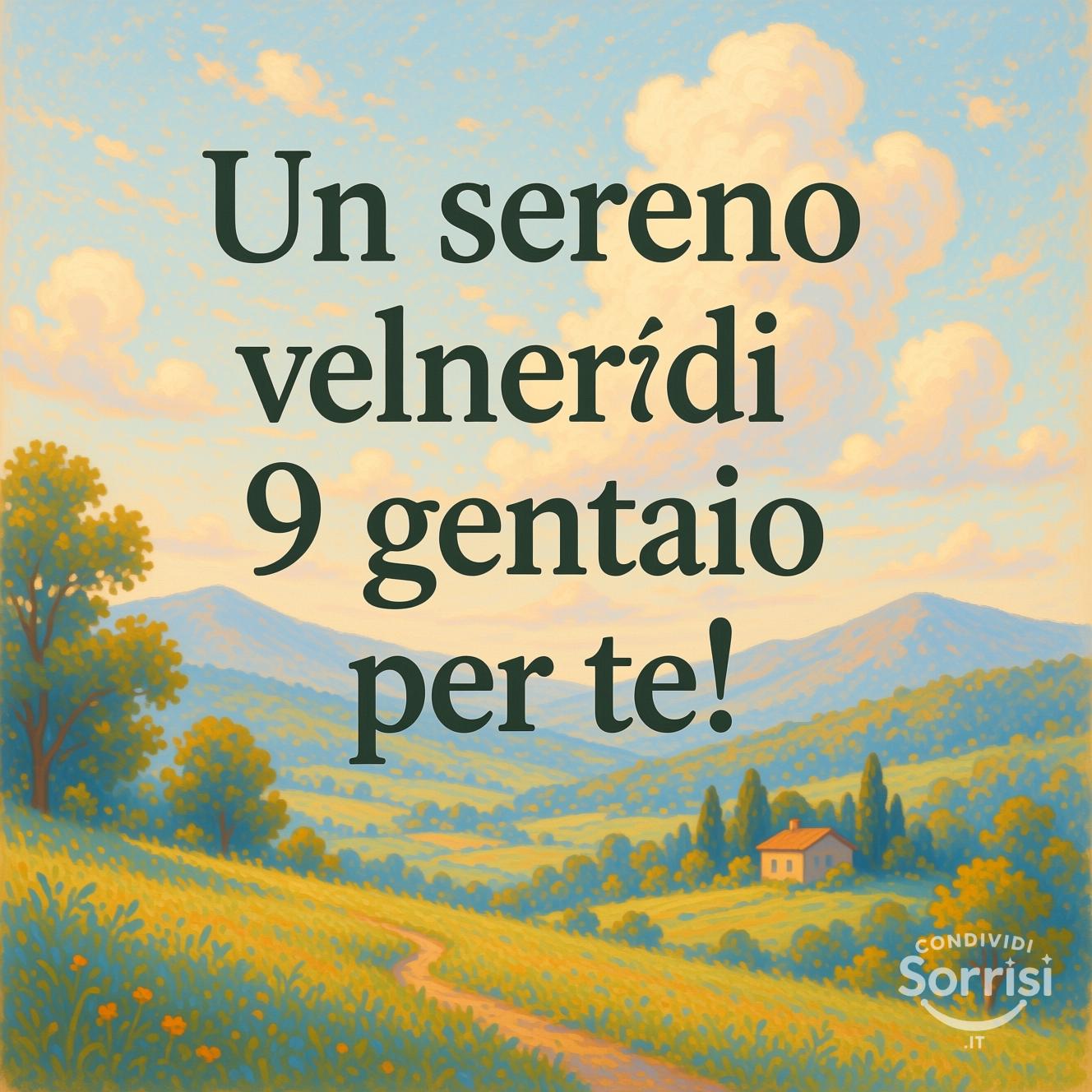 Un sereno venerdì 9 gennaio  per te!