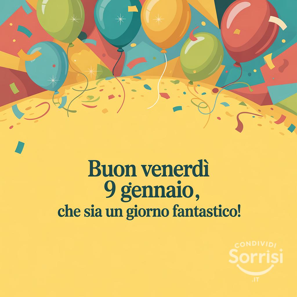 Buon venerdì 9 gennaio , che sia un giorno fantastico!