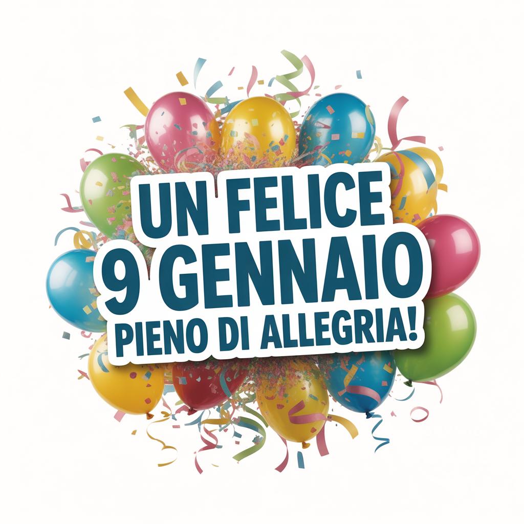 Un felice 9 gennaio , pieno di allegria!