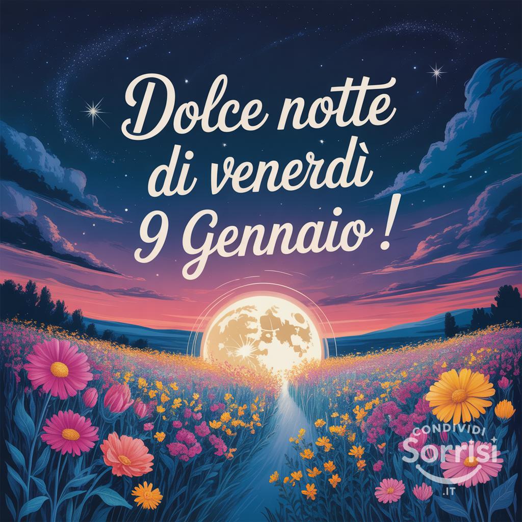 Dolce notte di venerdì 9 gennaio !