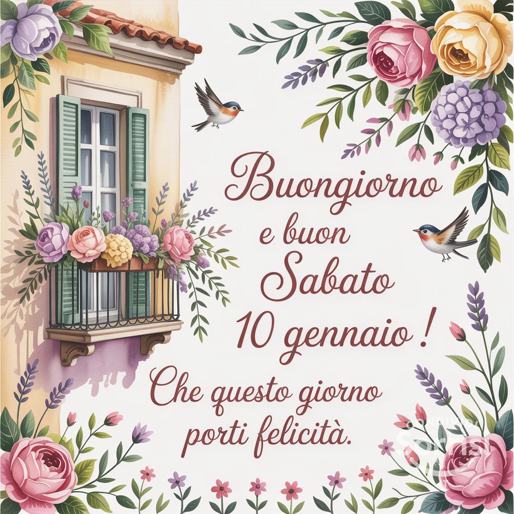 Buongiorno e buon sabato 10 gennaio ! Che questo giorno porti felicità.