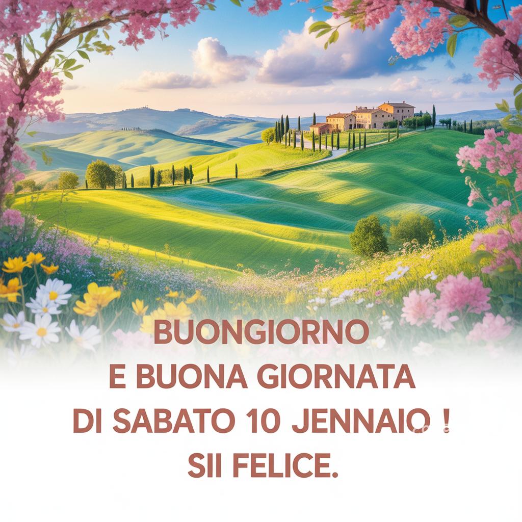 Buongiorno e buona giornata di sabato 10 gennaio ! Sii felice.