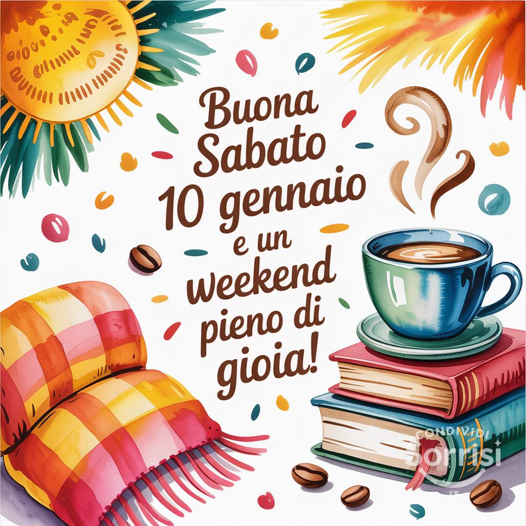 Buona sabato 10 gennaio  e un weekend pieno di gioia!