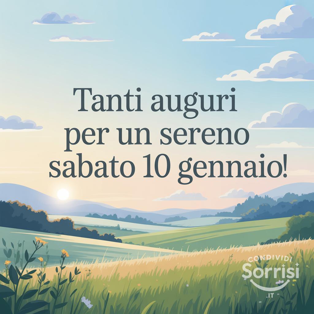 Tanti auguri per un sereno sabato 10 gennaio !