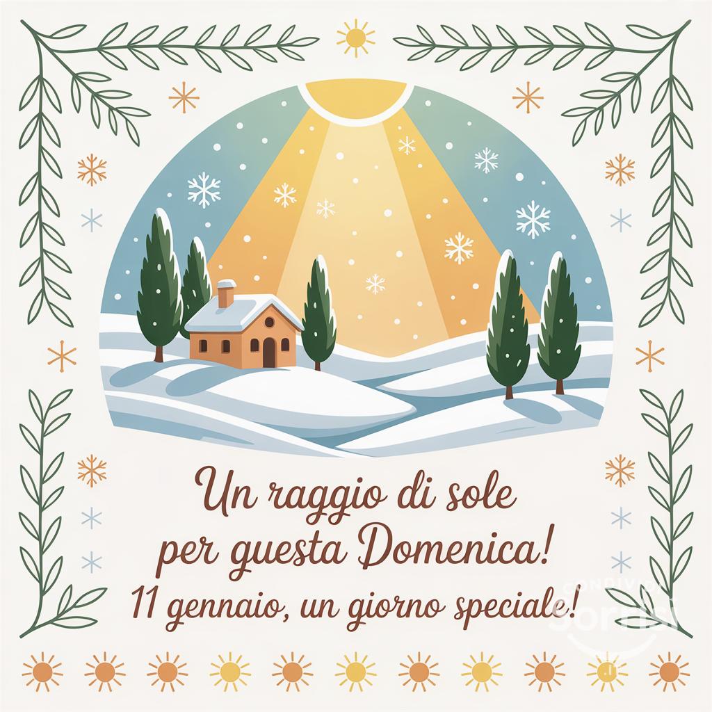 Un raggio di sole per questa domenica! 11 gennaio , un giorno speciale!