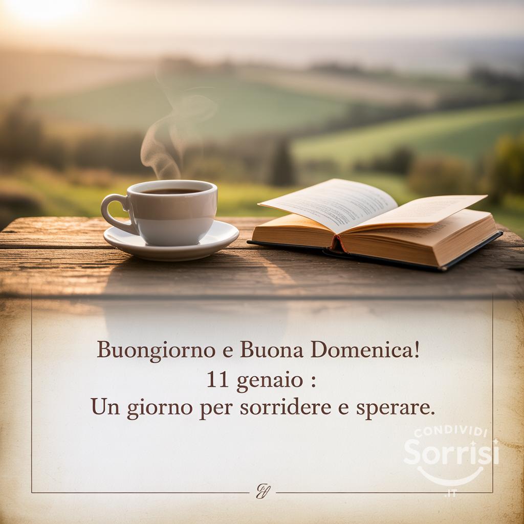 Buongiorno e buona domenica! 11 gennaio : un giorno per sorridere e sperare.