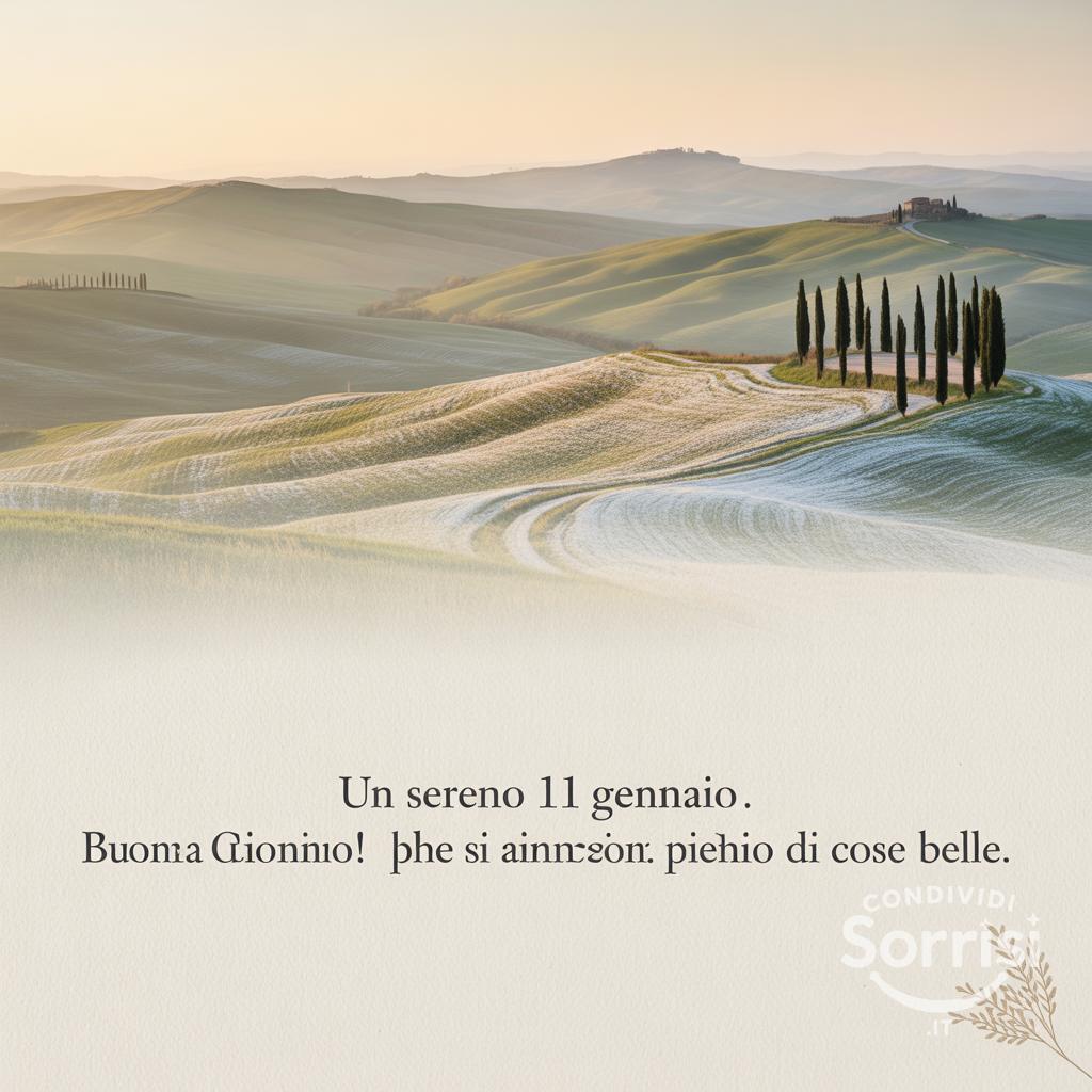 Un sereno 11 gennaio . Buona domenica! Che sia un giorno pieno di cose belle.