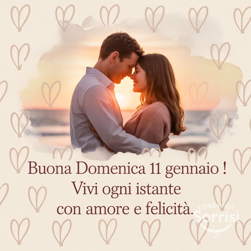 Buona domenica 11 gennaio ! Vivi ogni istante con amore e felicità.