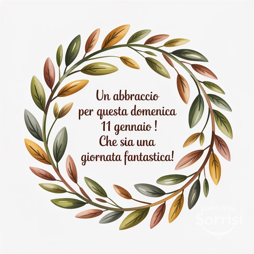 Un abbraccio per questa domenica 11 gennaio ! Che sia una giornata fantastica!