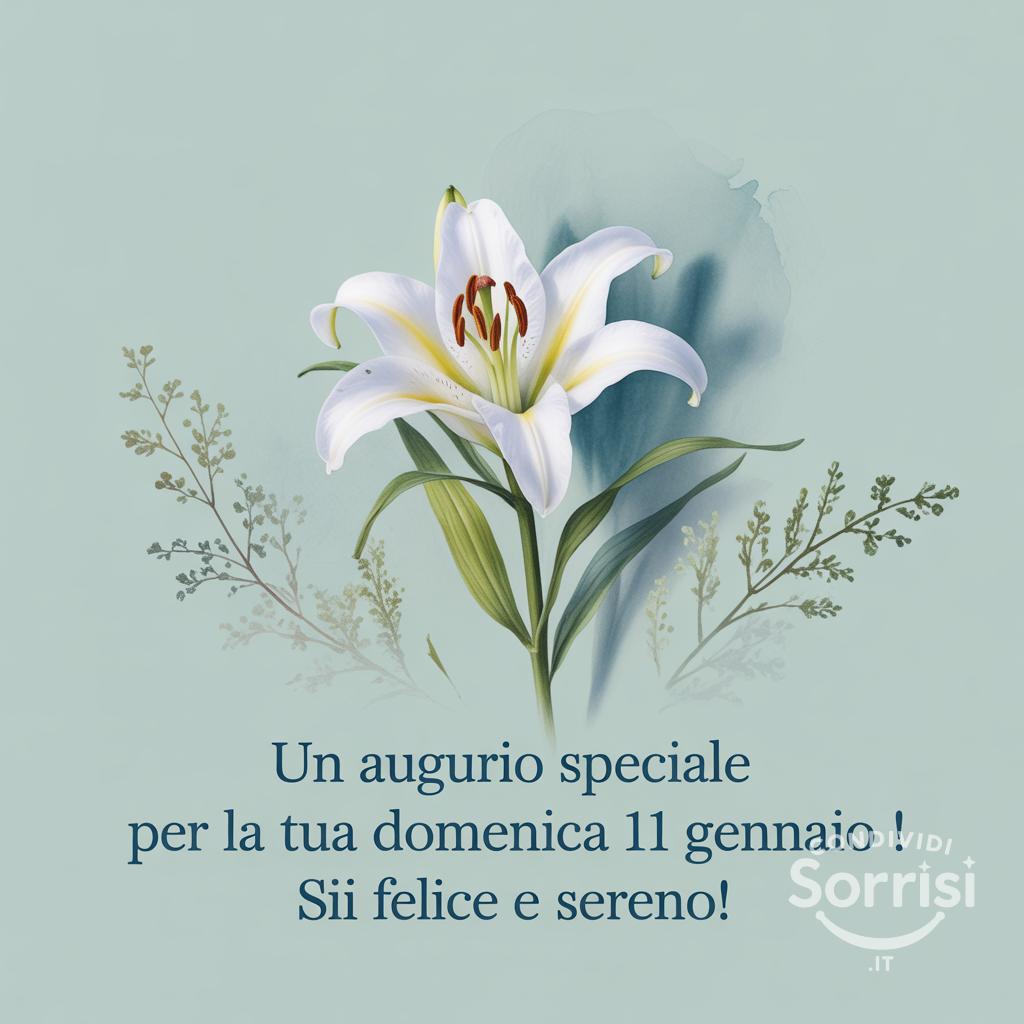 Un augurio speciale per la tua domenica 11 gennaio ! Sii felice e sereno!