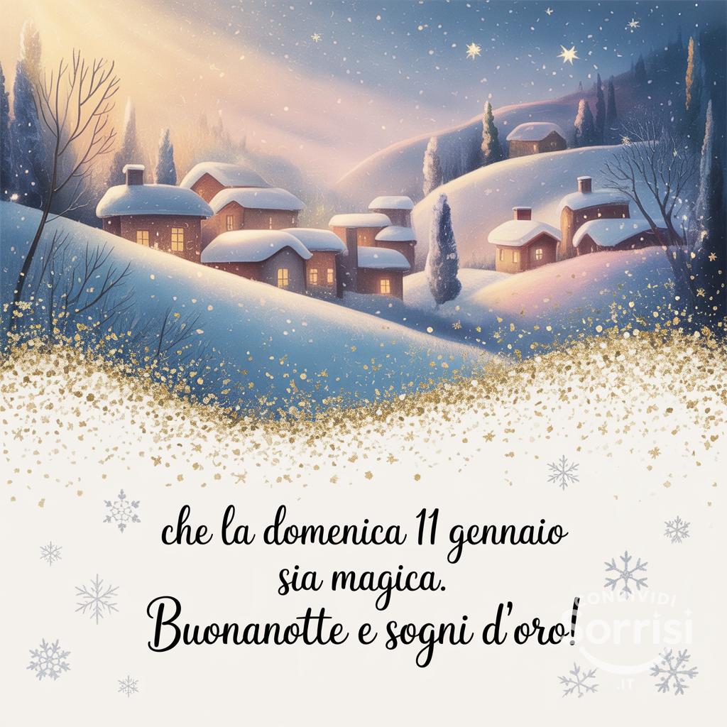 Che la domenica 11 gennaio  sia magica. Buonanotte e sogni d'oro!
