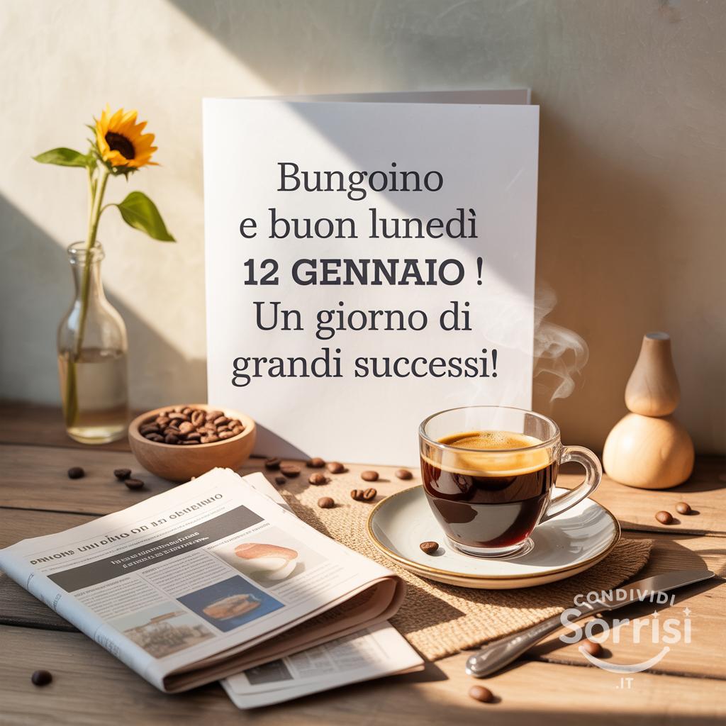 Buongiorno e buon lunedì 12 gennaio ! Un giorno di grandi successi!