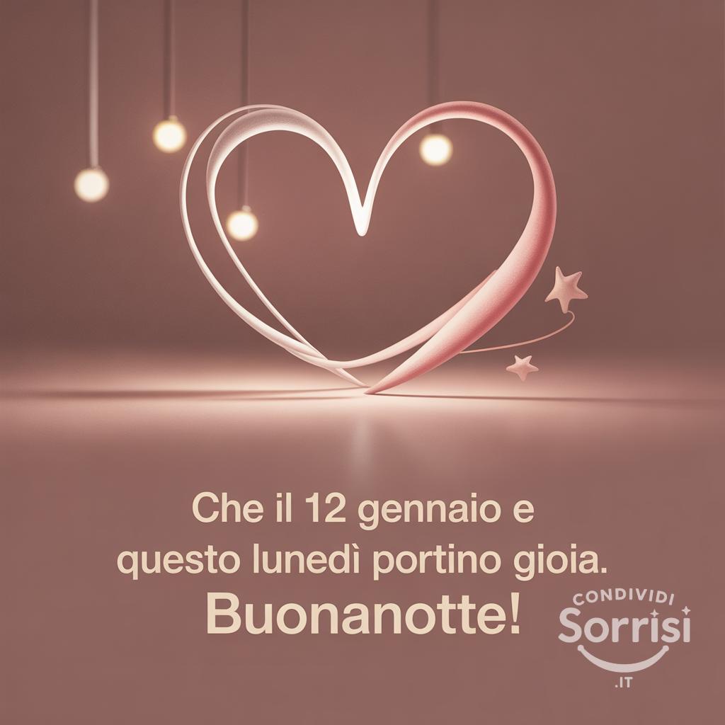 Che il 12 gennaio  e questo lunedì portino gioia. Buonanotte!