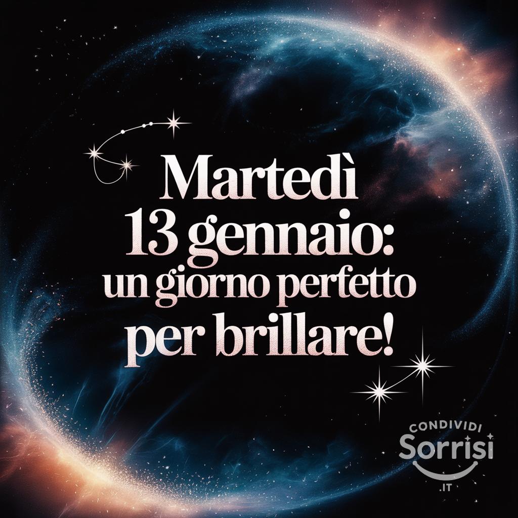 Martedì 13 gennaio: un giorno perfetto per brillare!