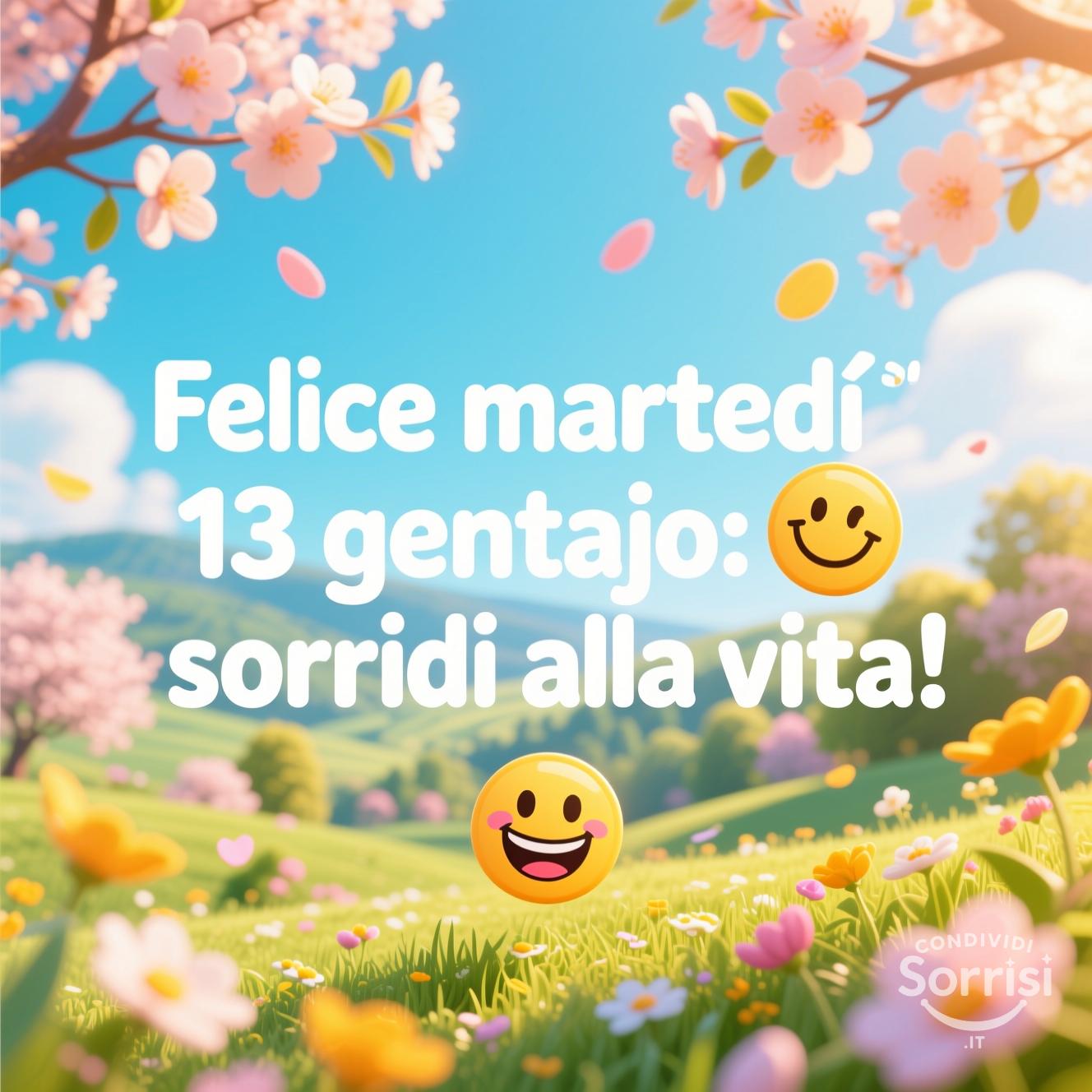 Felice martedì 13 gennaio: sorridi alla vita!