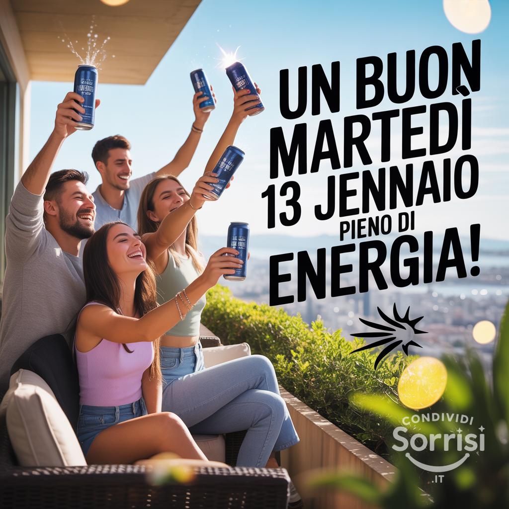 Un buon martedì 13 gennaio pieno di energia!