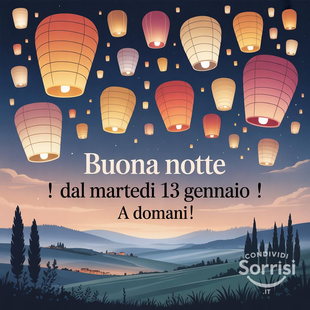 Buona notte dal martedì 13 gennaio ! A domani!