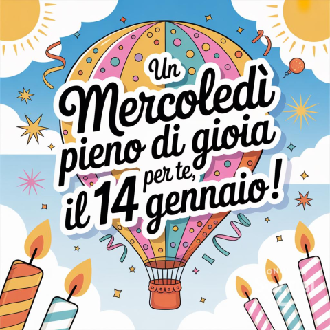 Buongiorno e Buona Mercoledì 14 Gennaio 2026!
