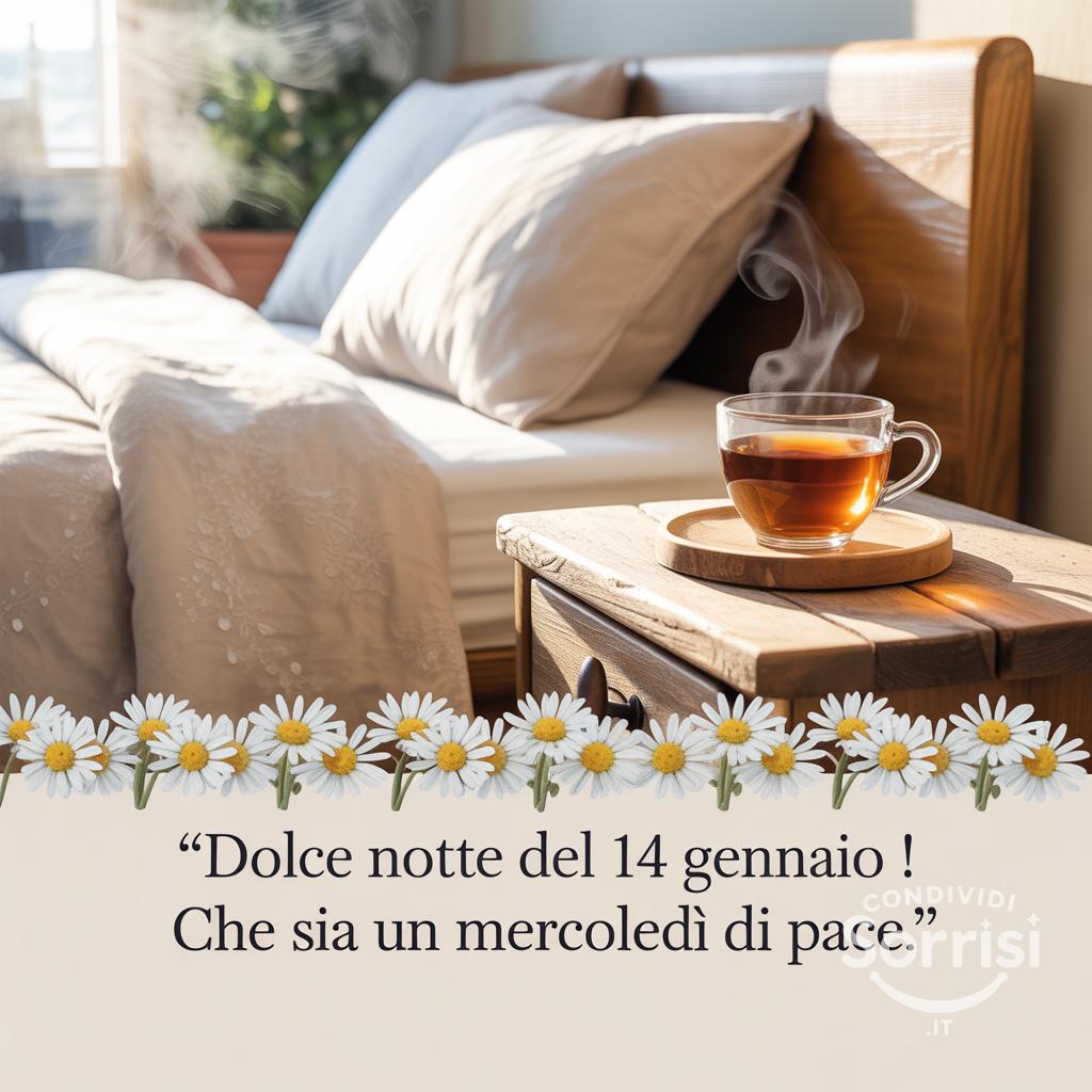 Dolce notte del 14 gennaio ! Che sia un mercoledì di pace.