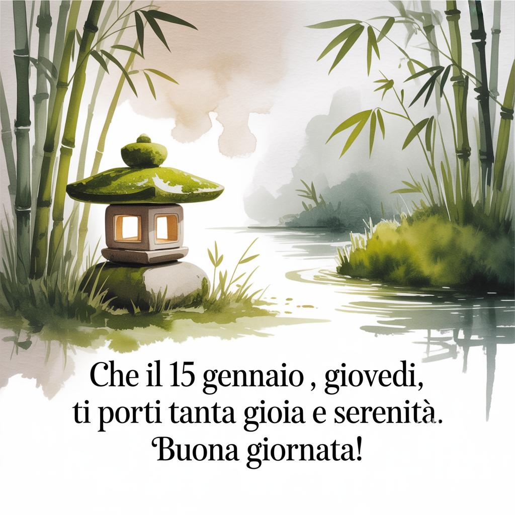 Che il 15 gennaio , giovedì, ti porti tanta gioia e serenità. Buona giornata!