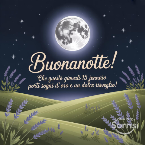Serena Notte di Giovedì 15 Gennaio 2026!