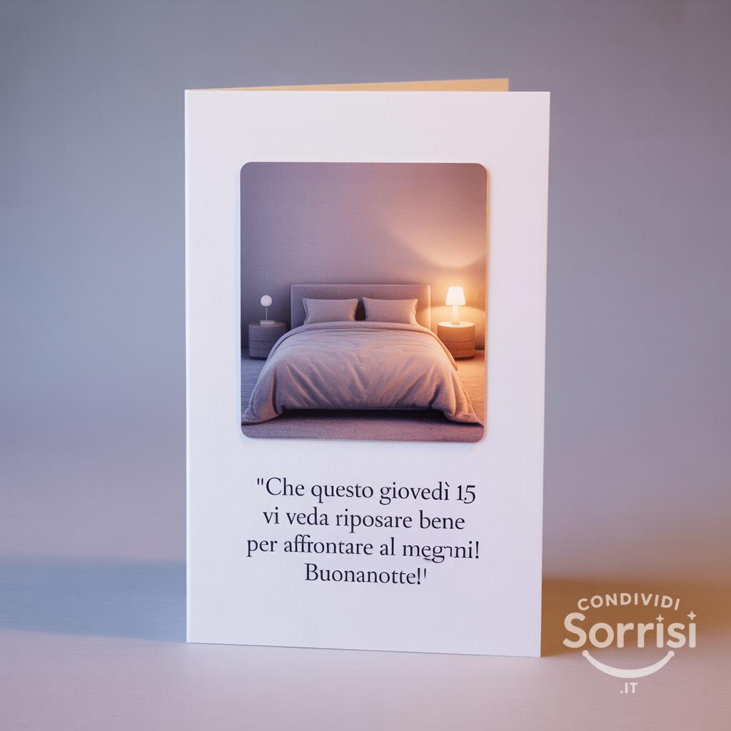 Che questo giovedì 15 gennaio  vi veda riposare bene per affrontare al meglio il domani! Buonanotte!