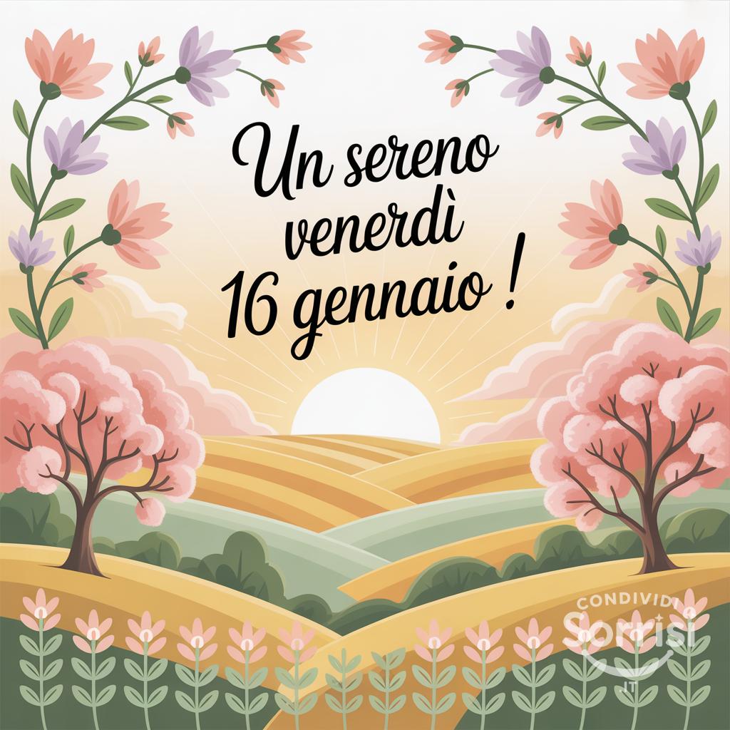 Un sereno venerdì 16 gennaio !