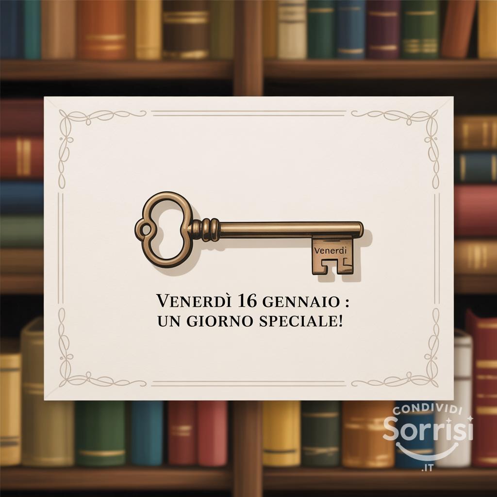 Venerdì 16 gennaio : un giorno speciale!