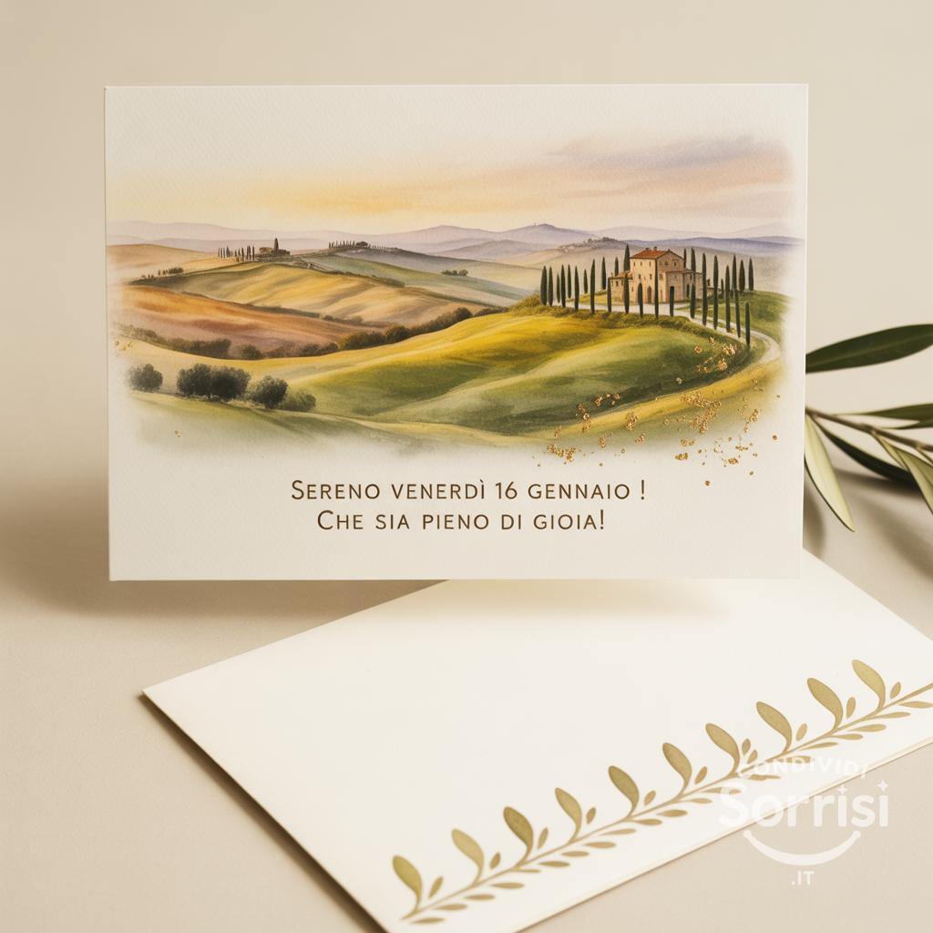 Sereno venerdì 16 gennaio ! Che sia pieno di gioia!