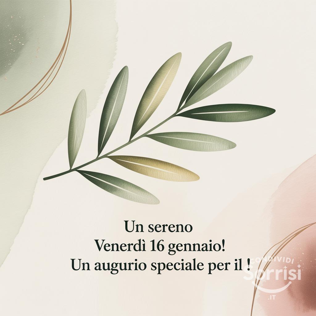 Un sereno venerdì 16 gennaio! Un augurio speciale per il !