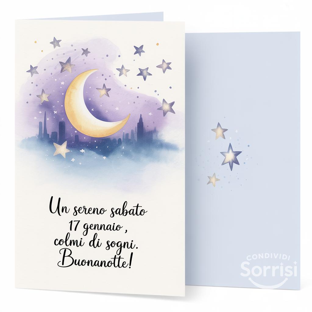 Un sereno sabato 17 gennaio , colmi di sogni. Buonanotte!