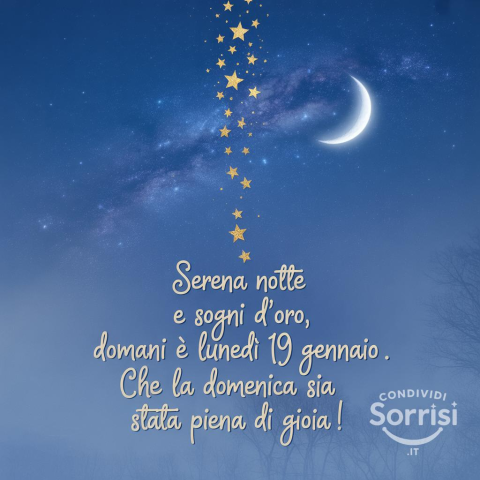 Serena Buonanotte dalla domenica 18 gennaio 2026!