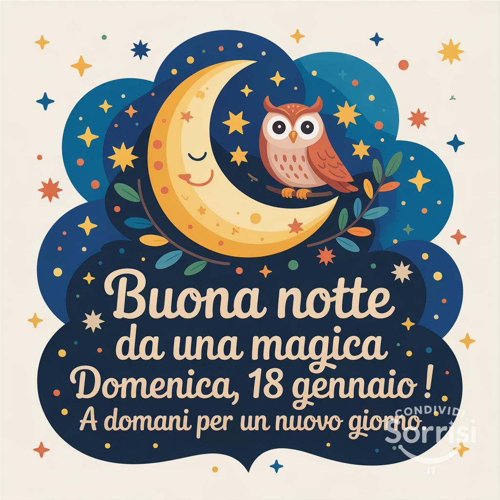 Buona notte da una magica domenica, 18 gennaio ! A domani per un nuovo giorno.