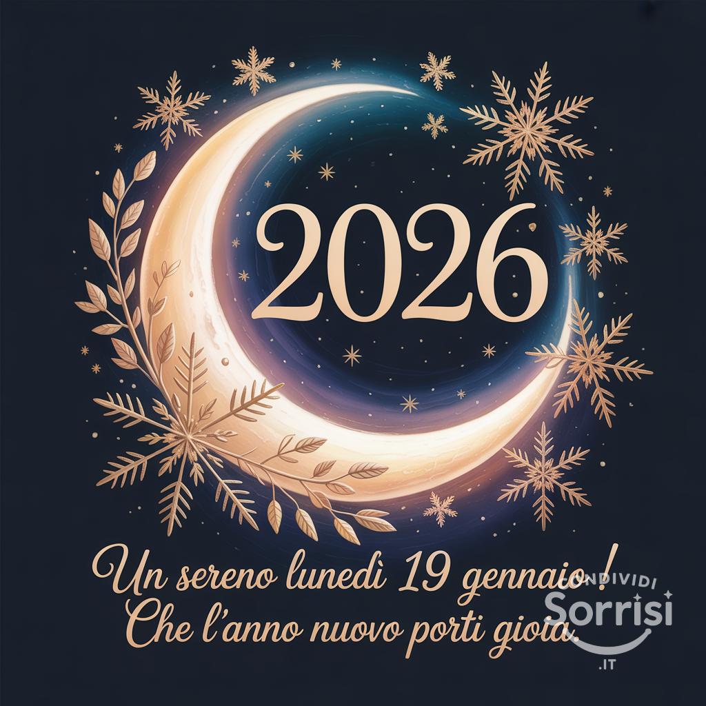 Un sereno lunedì 19 gennaio ! Che l'anno nuovo porti gioia.