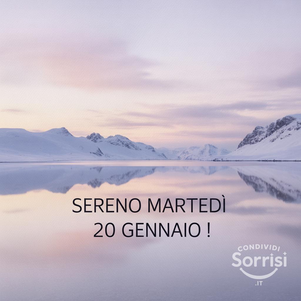 Sereno martedì 20 gennaio !