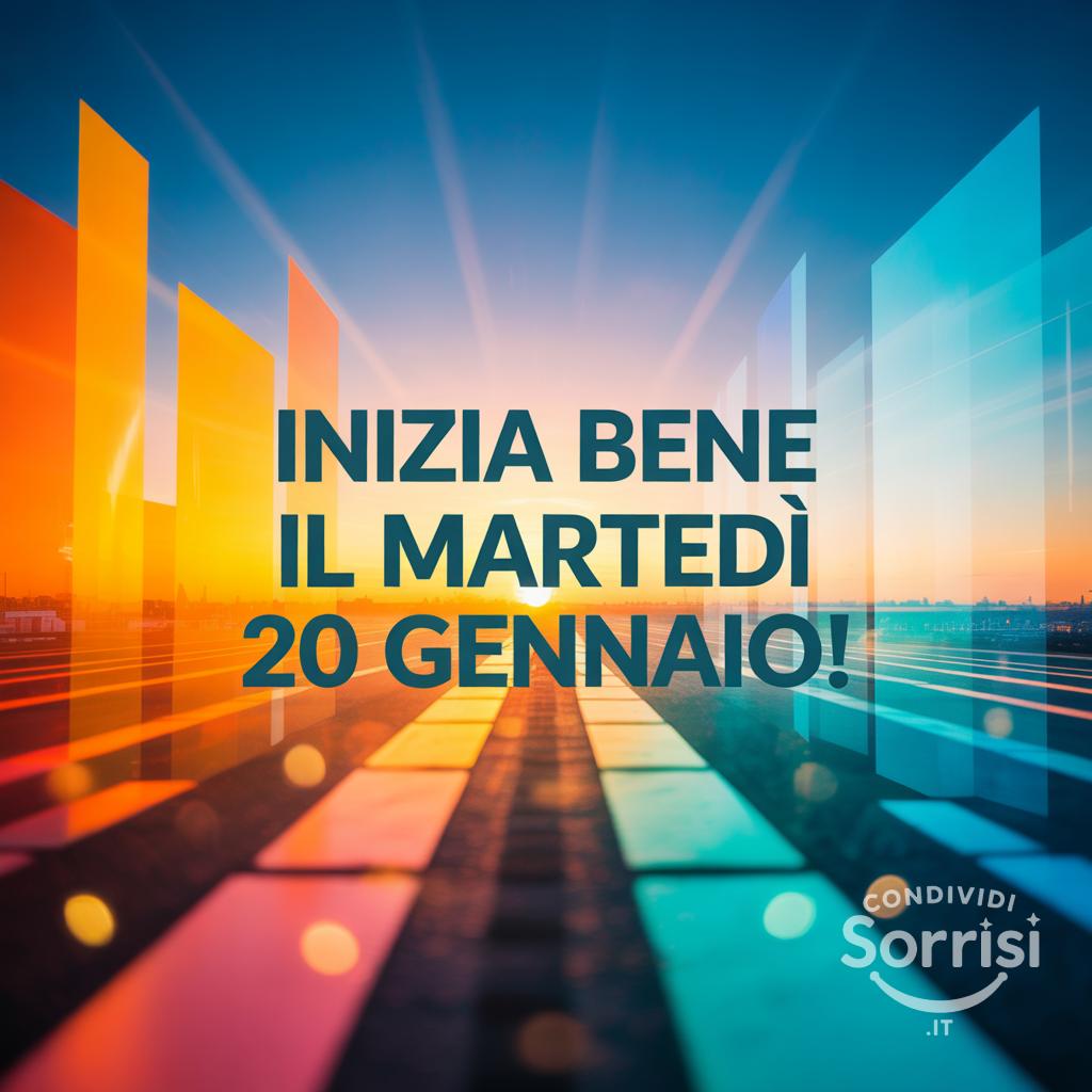 Inizia bene il martedì 20 gennaio !