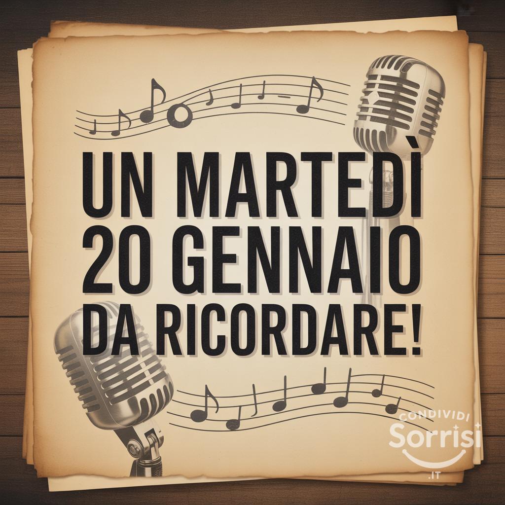 Un martedì 20 gennaio  da ricordare!