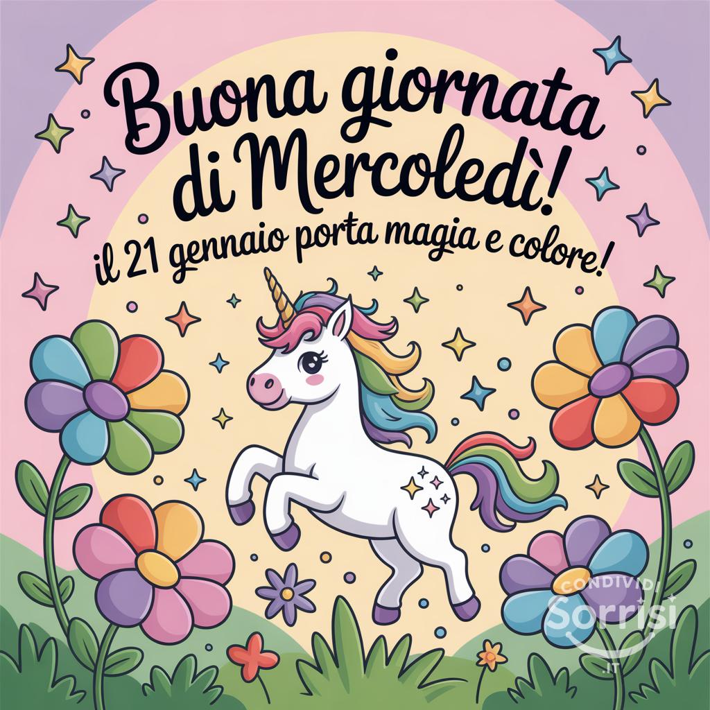 Buona giornata di mercoledì! Il 21 gennaio  porta magia e colore!