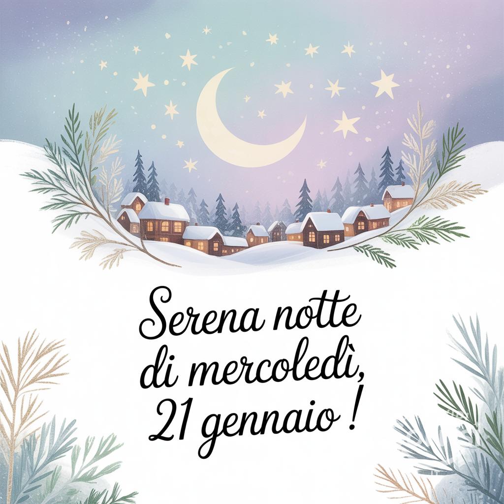 Serena notte di mercoledì, 21 gennaio !