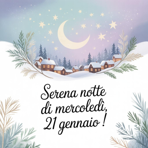 Serena Notte di Mercoledì 21 Gennaio 2026: Sogni d'Oro!
