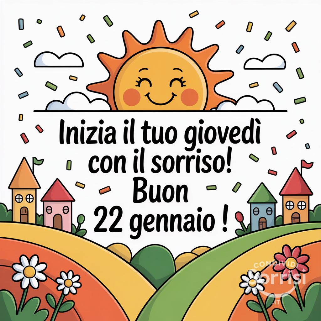 Inizia il tuo giovedì con il sorriso! Buon 22 gennaio !