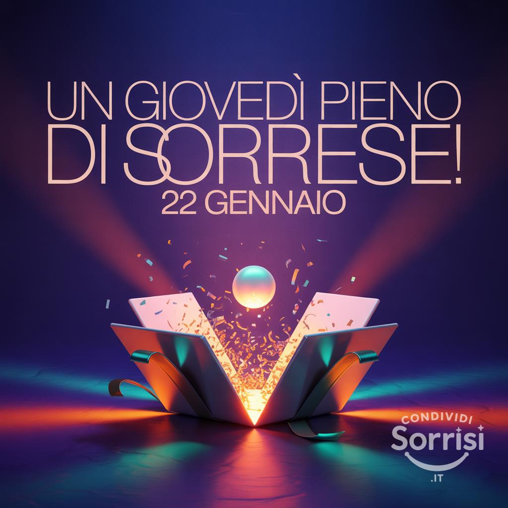 Un giovedì pieno di sorprese! 22 gennaio .
