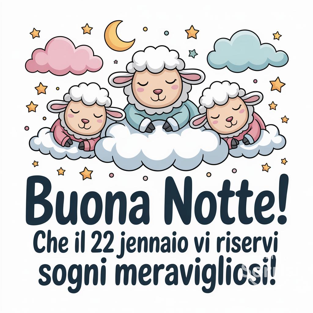 Buona notte! Che il 22 gennaio  vi riservi sogni meravigliosi!