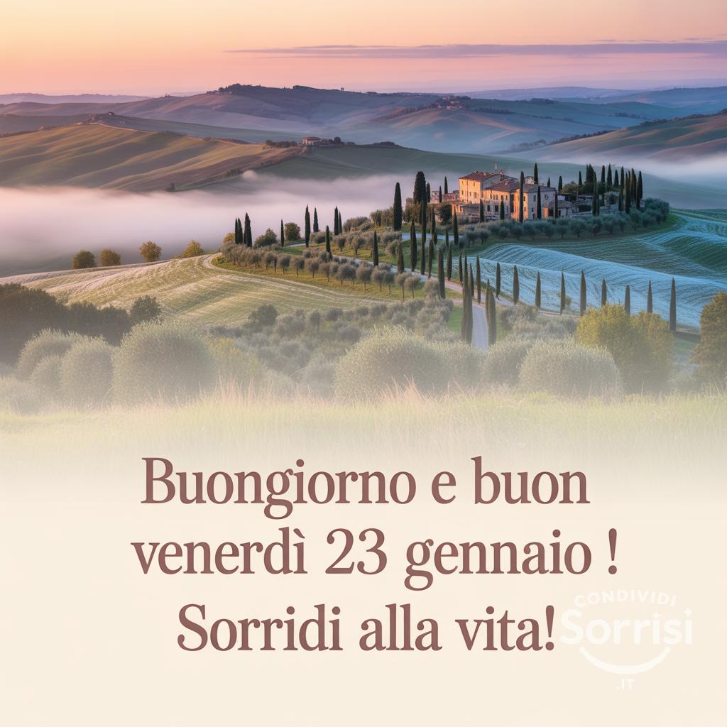 Buongiorno e buon venerdì 23 gennaio ! Sorridi alla vita!