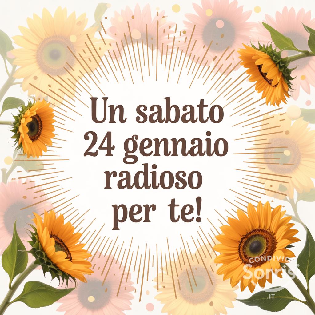 Un sabato 24 gennaio  radioso per te!
