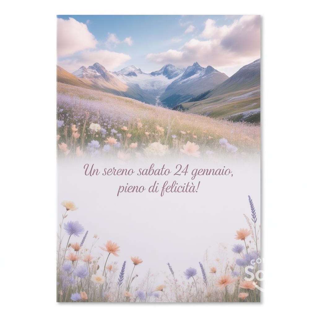 Un sereno sabato 24 gennaio , pieno di felicità!