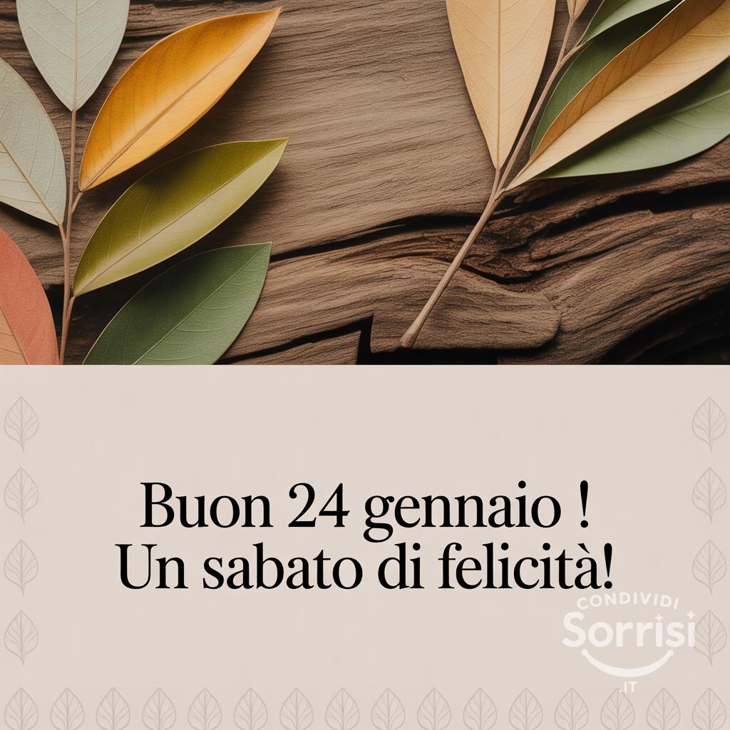 Buon 24 gennaio !  Un sabato di felicità!