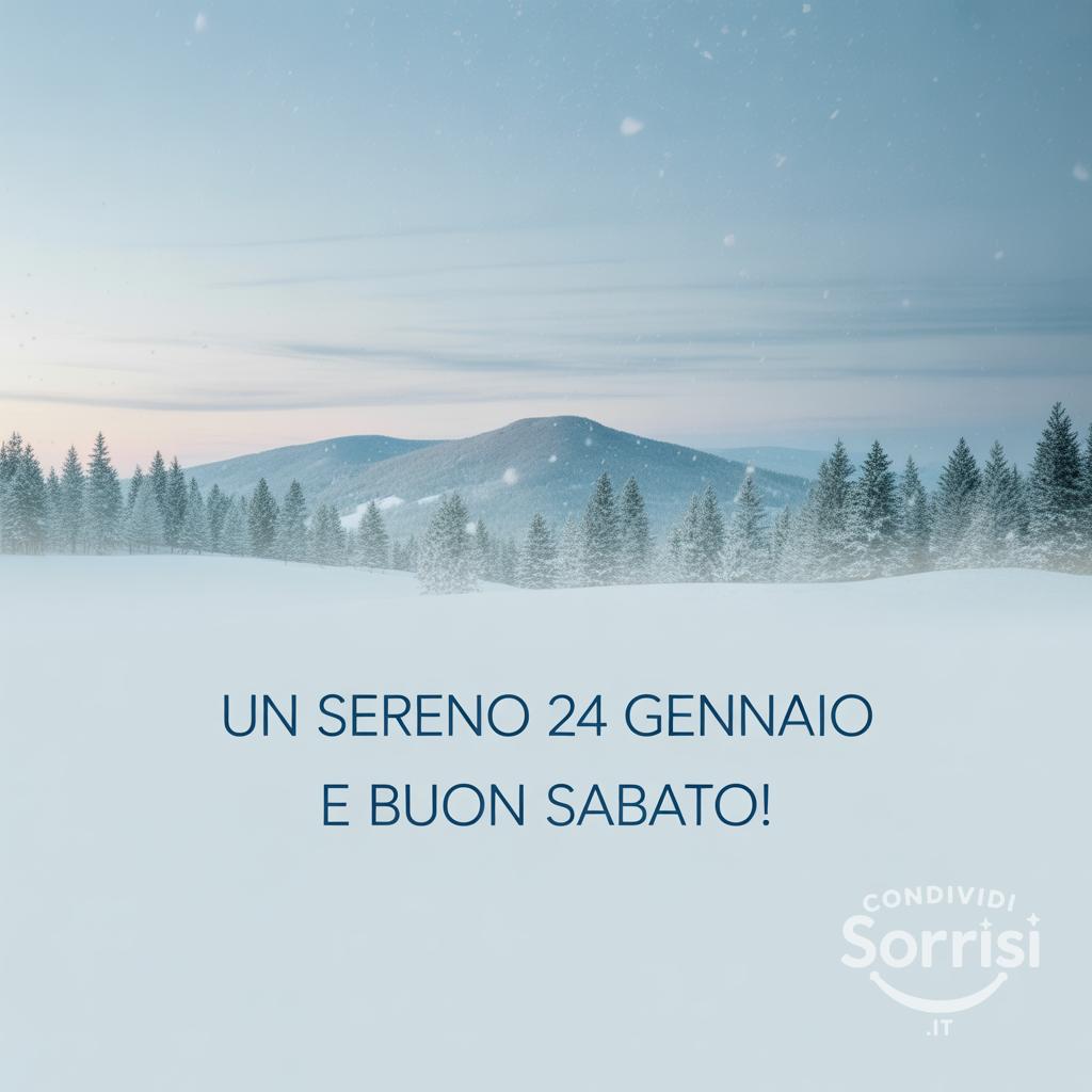 Un sereno 24 gennaio  e buon sabato!