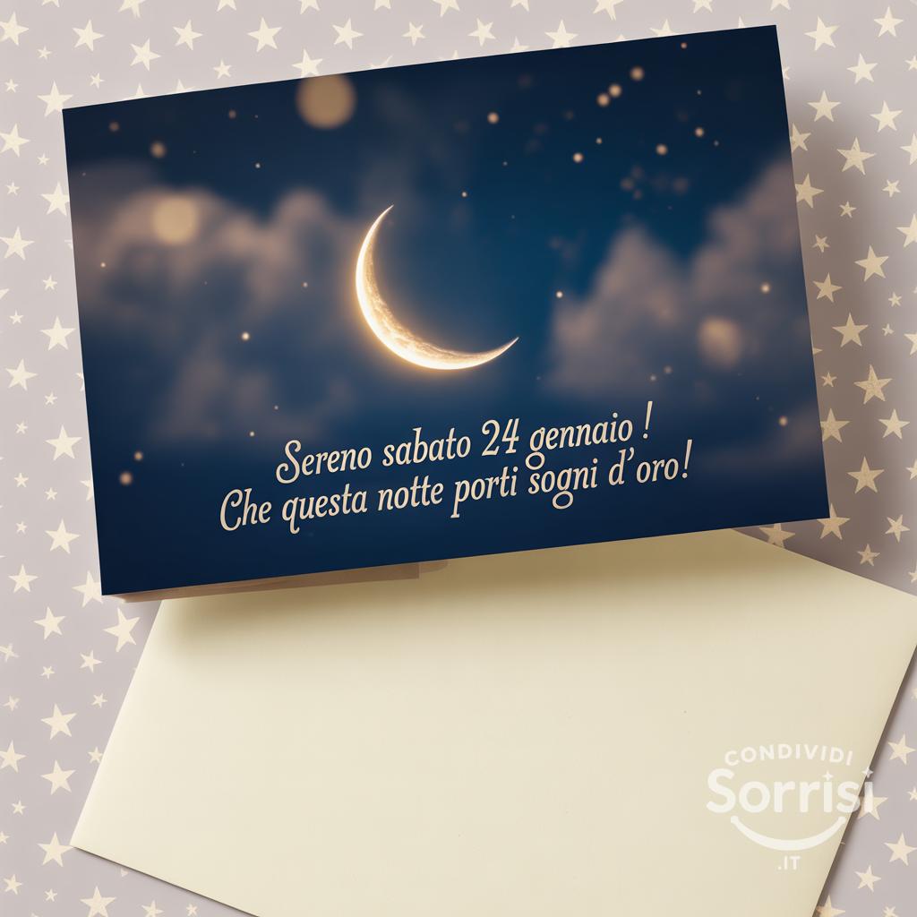 Sereno sabato 24 gennaio ! Che questa notte porti sogni d'oro!